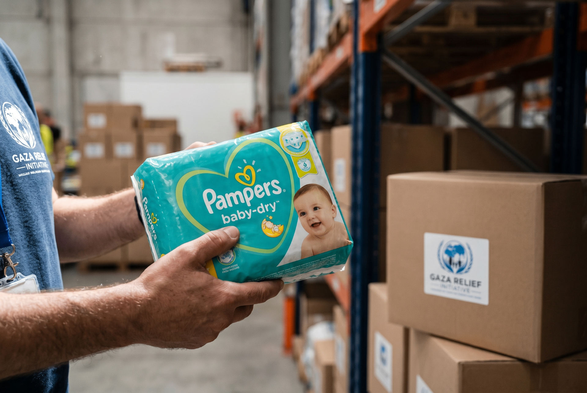 Baby essentials prepared for families in Gaza