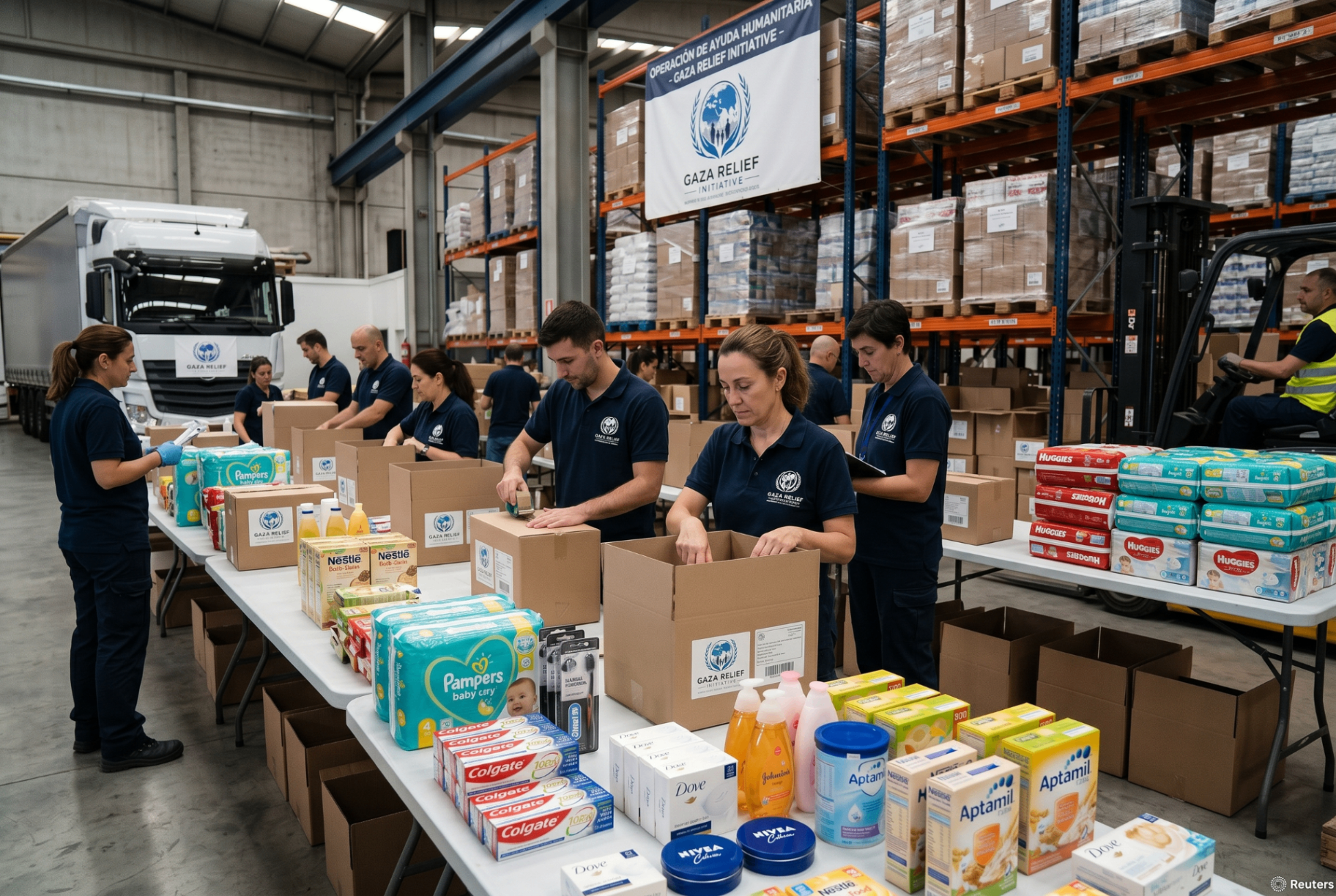 Relief packing operations at the distribution warehouse